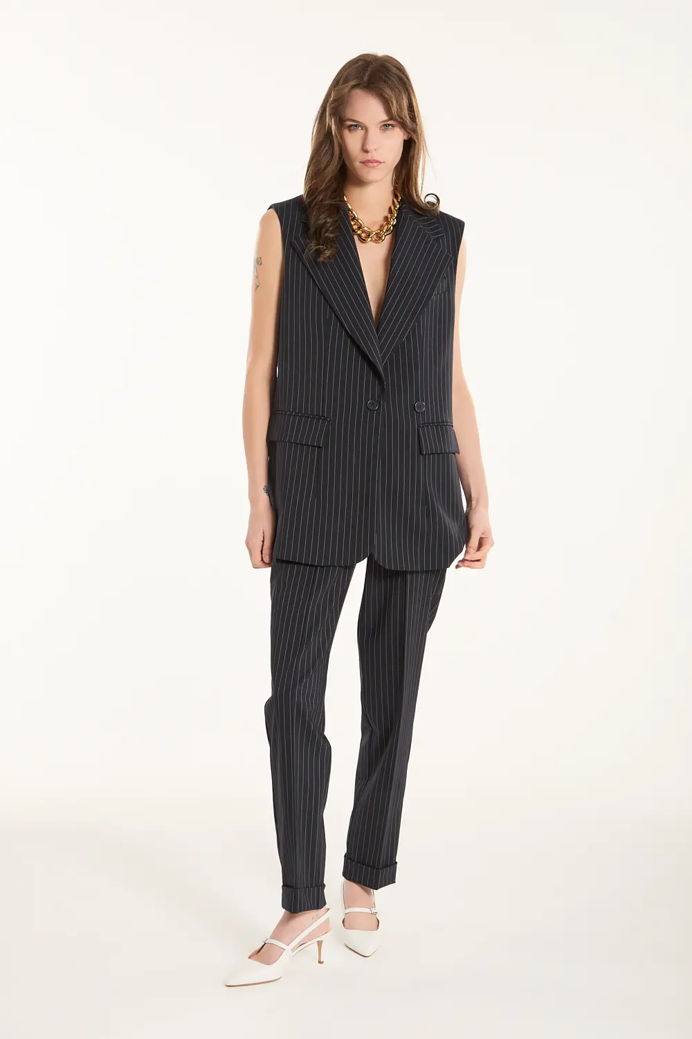 スーツ PAROSH Women Suit Jackets D420411BAMBU813 Black P.A.R.O.S.H. - Jacket