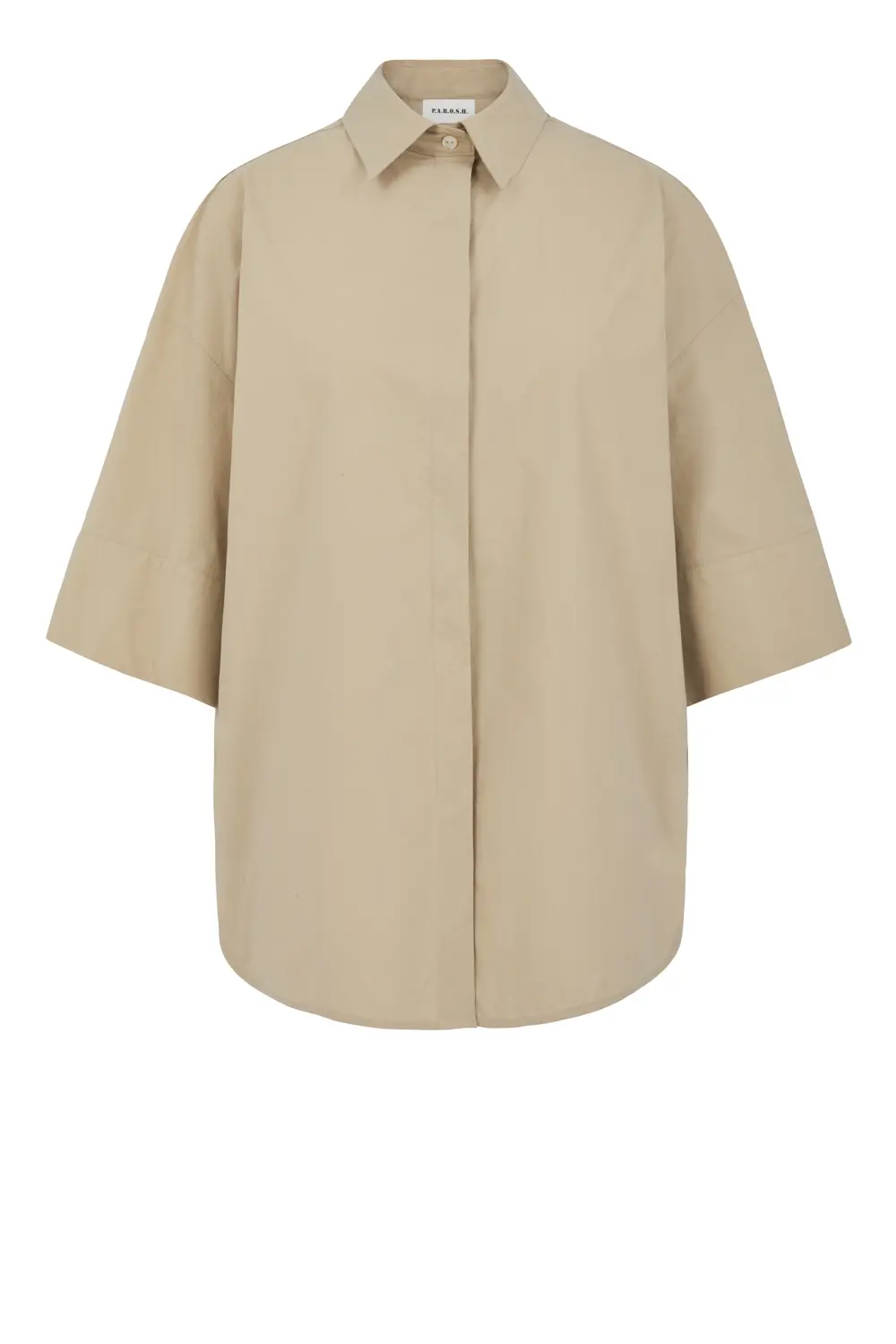 Tシャツ・カットソー PAROSH Women Tops D540840CO Beige osharewalker カットソー レディース Tシャツ トップス 五分袖